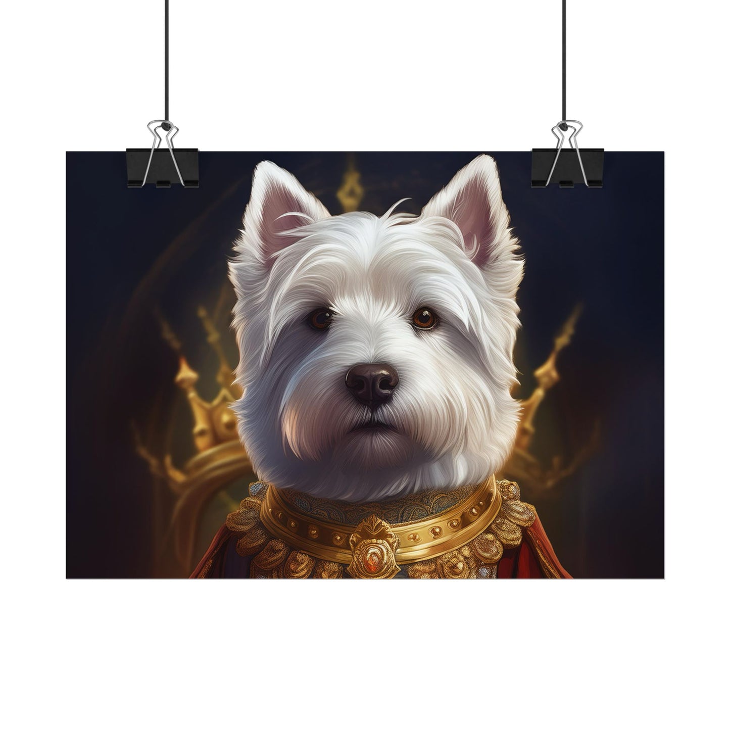 West Highland White Terrier Dog Renaissance Pet Portrait Print, West Highland White Terrier Art Print, Dog Wall Art, Wall Print, Wall Art