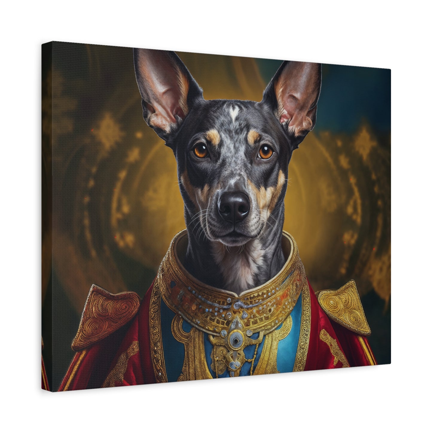 Peruvian Inca Orchid Renaissance Dog Portrait on Canvas, Pet Lover Gift, Home Decor, Unique Wall Art, Dog Birthday Present, Animal Wall Art