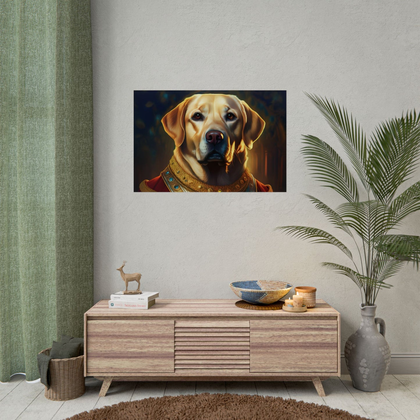 Labrador Retriever Renaissance Pet Portrait Art Print, Wall Decor Gift, Animal Lover Home Decor, Dog Wall Art