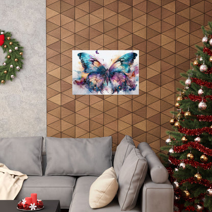 Teal, Orange & Purple Butterfly Alcohol Ink Wall Art | Butterfly wall art | Wall Art | Wall Print