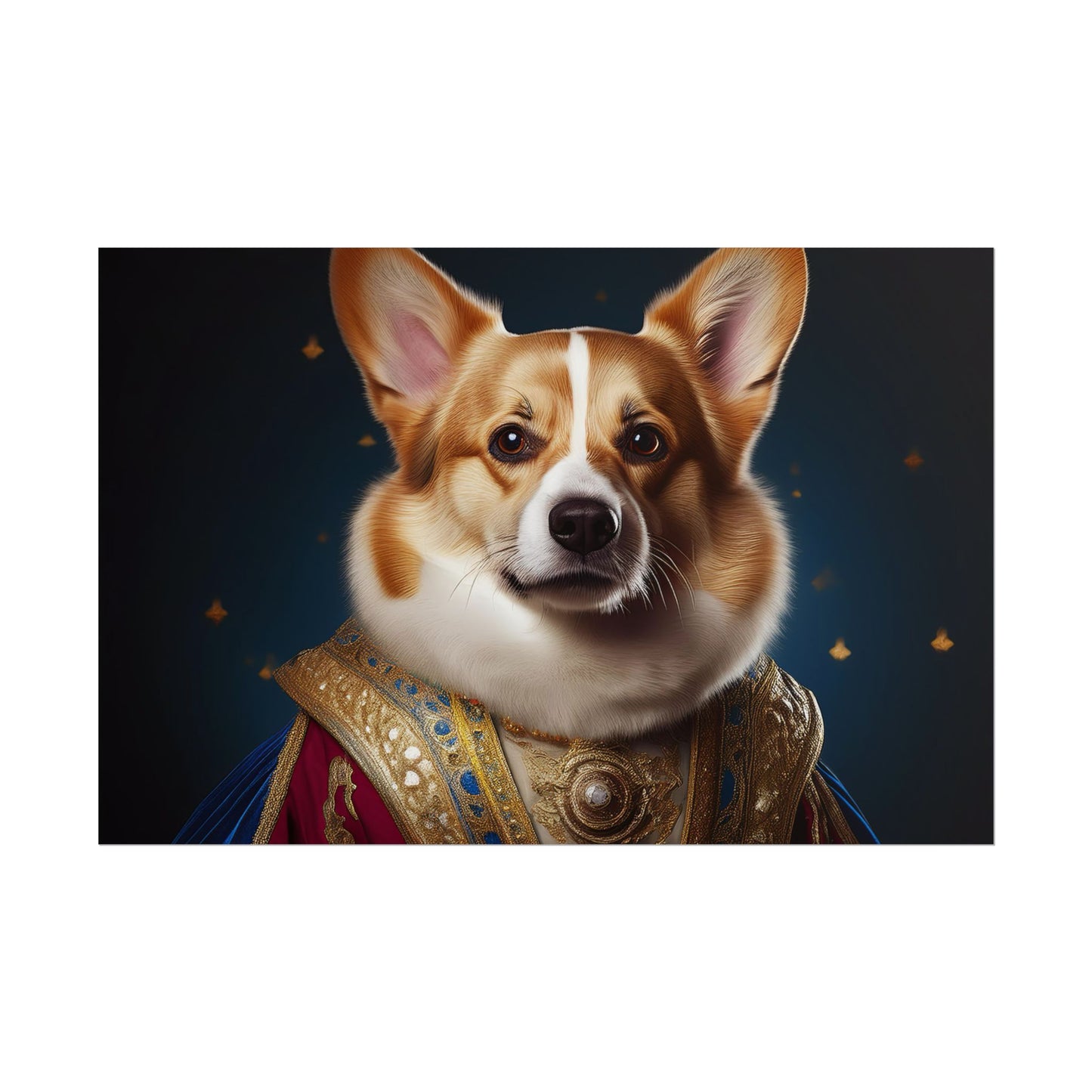Pembroke Welsh Corgi Renaissance Pet Portrait Print | Wall Art | Wall Print | Dog Art