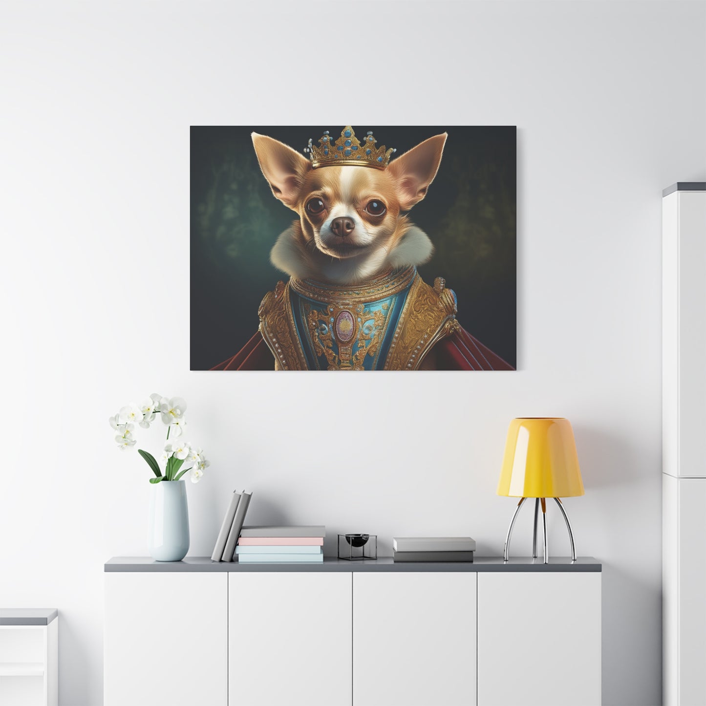 Chihuahua Renaissance Pet Portrait on Canvas | Wall art | Wall print | Dog art