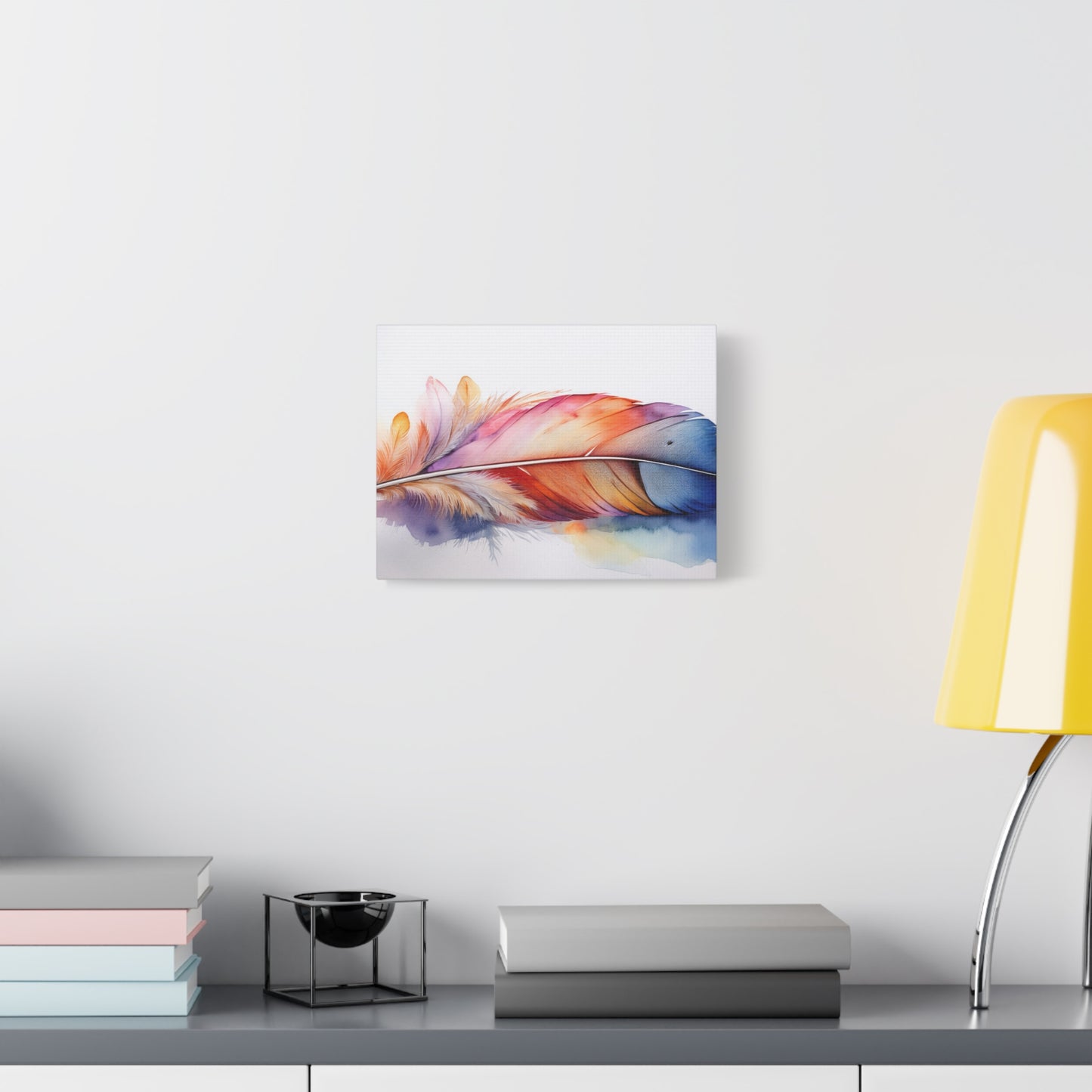 Rainbow Feather Watercolor Canvas Print - 3 | Elegant Wall Art & Prints | Unique Home Decor | Wall Print | Wall Art