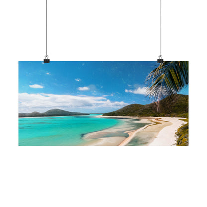 Whitehaven Beach Australia Coastal Print | Style 1 | Wall Art | Wall Print