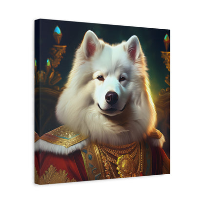 Samoyed Renaissance Pet Portrait on Canvas, wall art, wall print, dog portrait, dog art