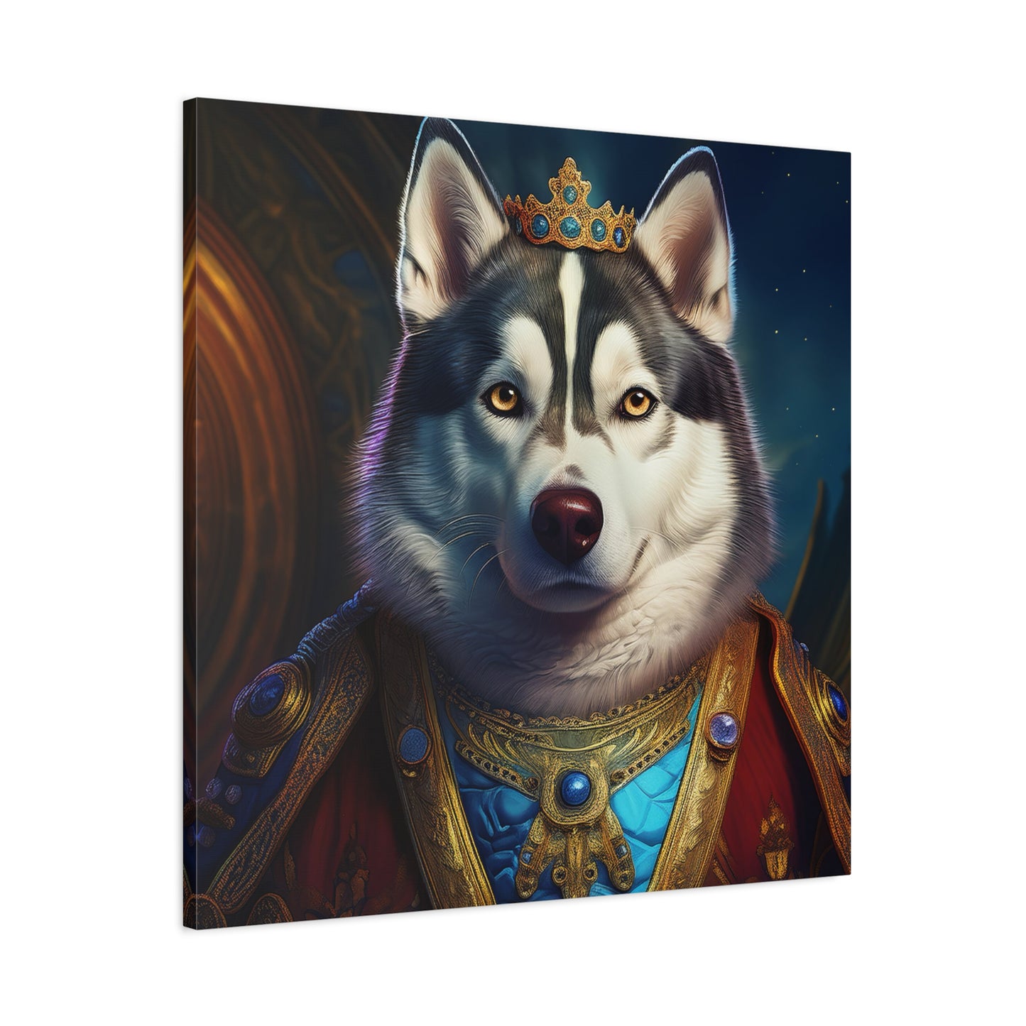 Siberian Husky Renaissance Pet Portrait on Canvas, wall art, wall print, dog portrait, dog art