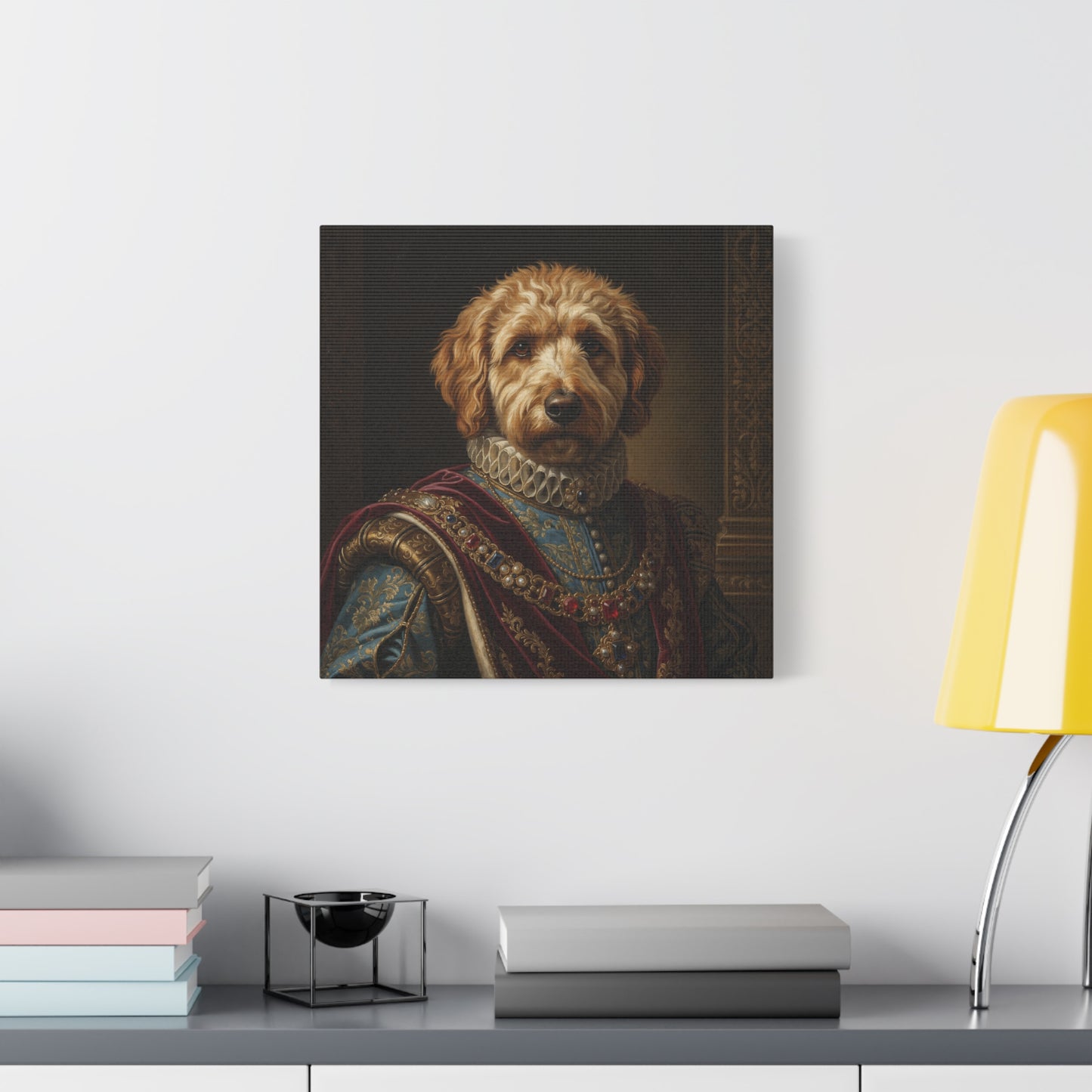 Labradoodle Renaissance Pet Portrait Canvas, Dog Wall Art, Home Décor, Pet Lovers Gift, Animal Artwork, Canine Decor