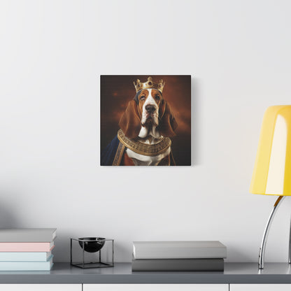 Bassett Hound Renaissance Pet Portrait on Canvas | Wall art | wall print | Dog Art