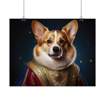 Pembroke Welsh Corgi Renaissance Pet Portrait Print | Wall Art | Wall Print | Dog Art