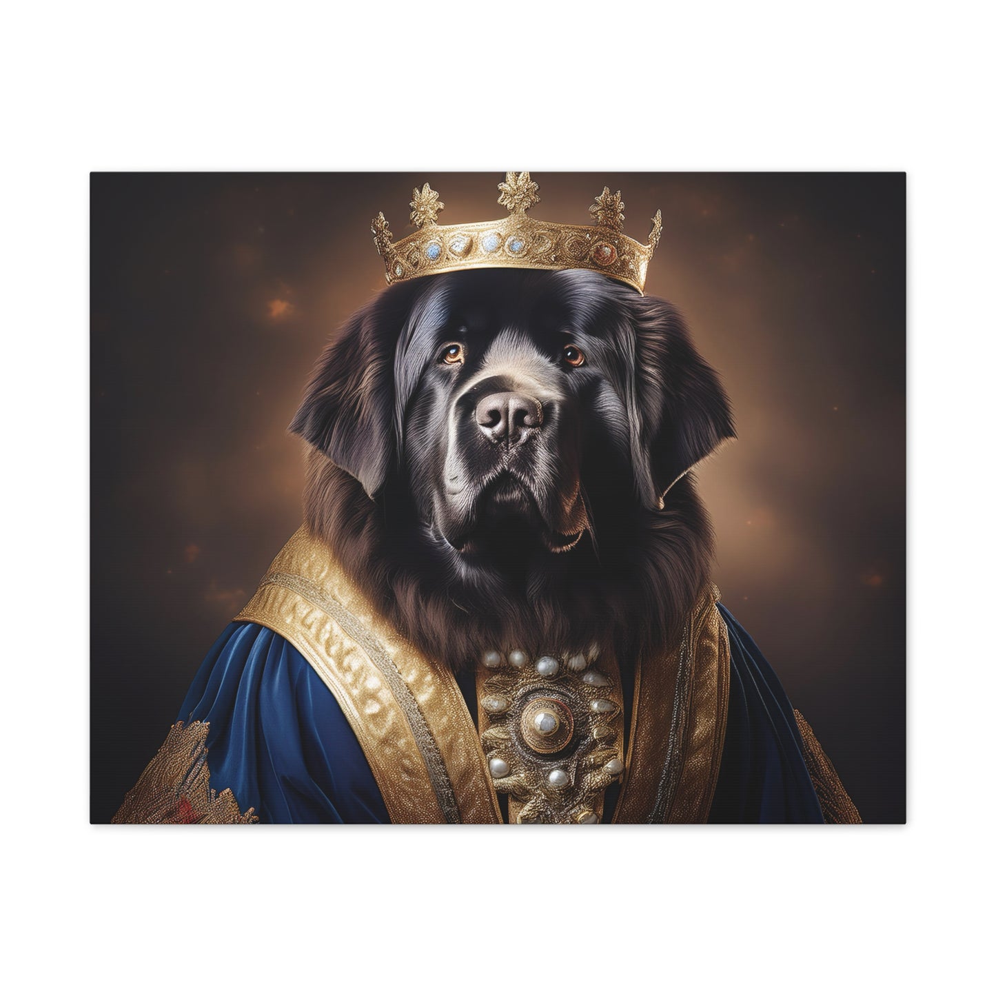 Newfoundland Renaissance Pet Portrait on Canvas | wall art | wall print