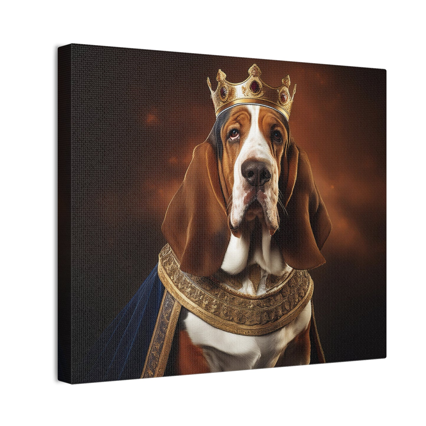 Basset Hound Renaissance Pet Portrait on Canvas | Wall art | wall print | Dog Art