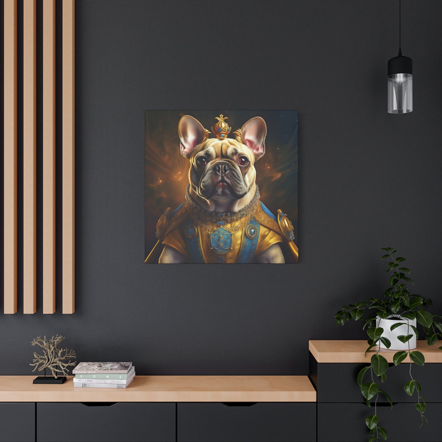 French Bulldog Renaissance Pet Portrait on Canvas | Wall Print | Wall Art | Dog Art