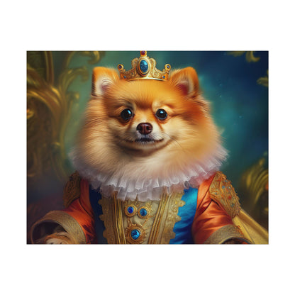 Pomeranian Renaissance Dog Portrait Art Print, Wall Decor Gift, Animal Lover Home Decor, Dog Wall Art