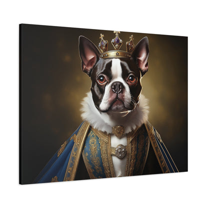 Boston Terrier Renaissance Pet Portrait on Canvas, wall print, wall art, dog portrait, dog art
