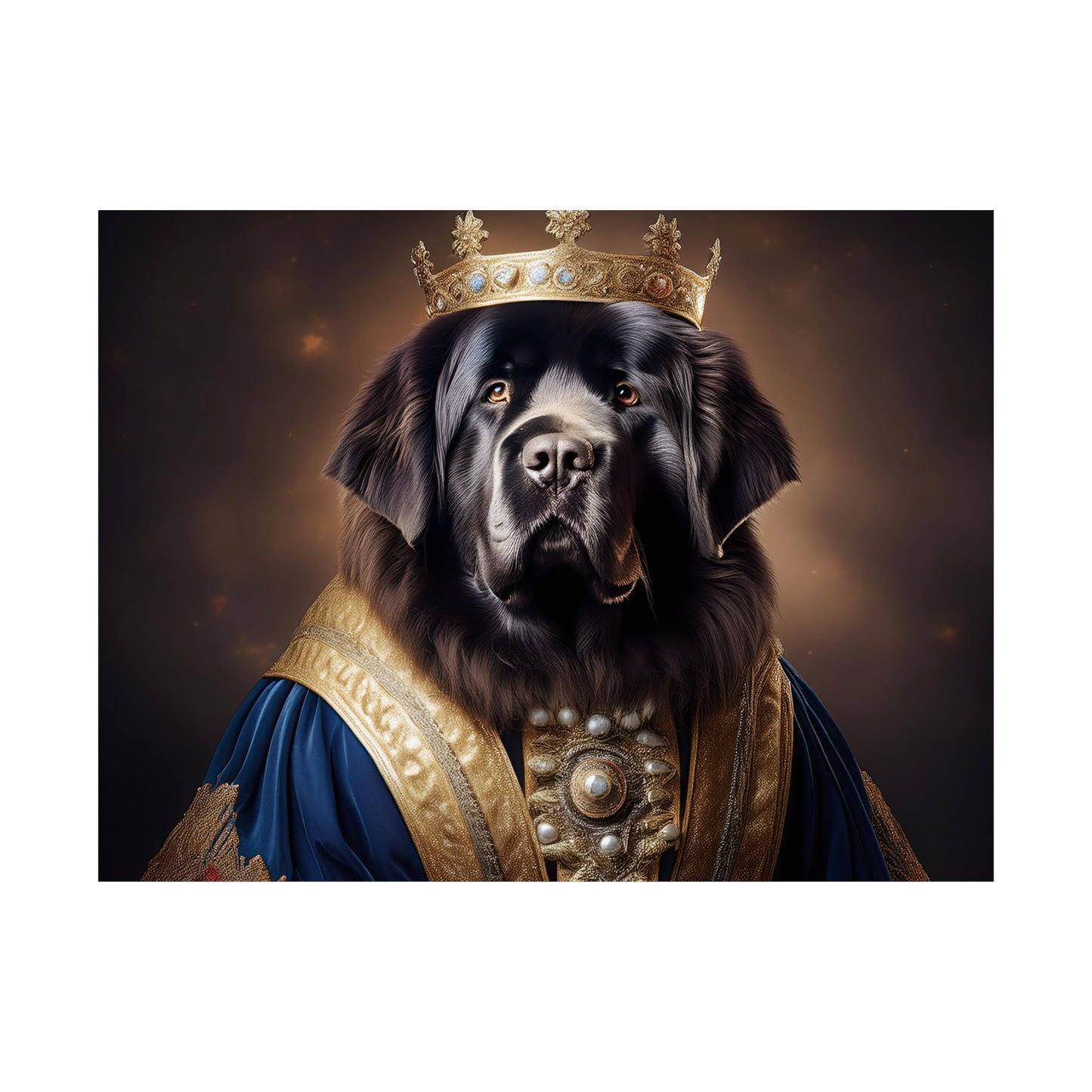 Newfoundland Renaissance Pet Portrait Print,  Art Print, Wall Decor Gift, Animal Lover Home Decor, Dog Wall Art, wall art, wall print