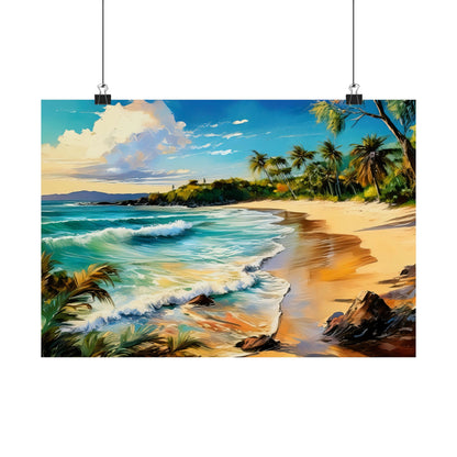 Noosa Main Beach Australia Coastal Print | Style 1 | Wall Art | Wall Print