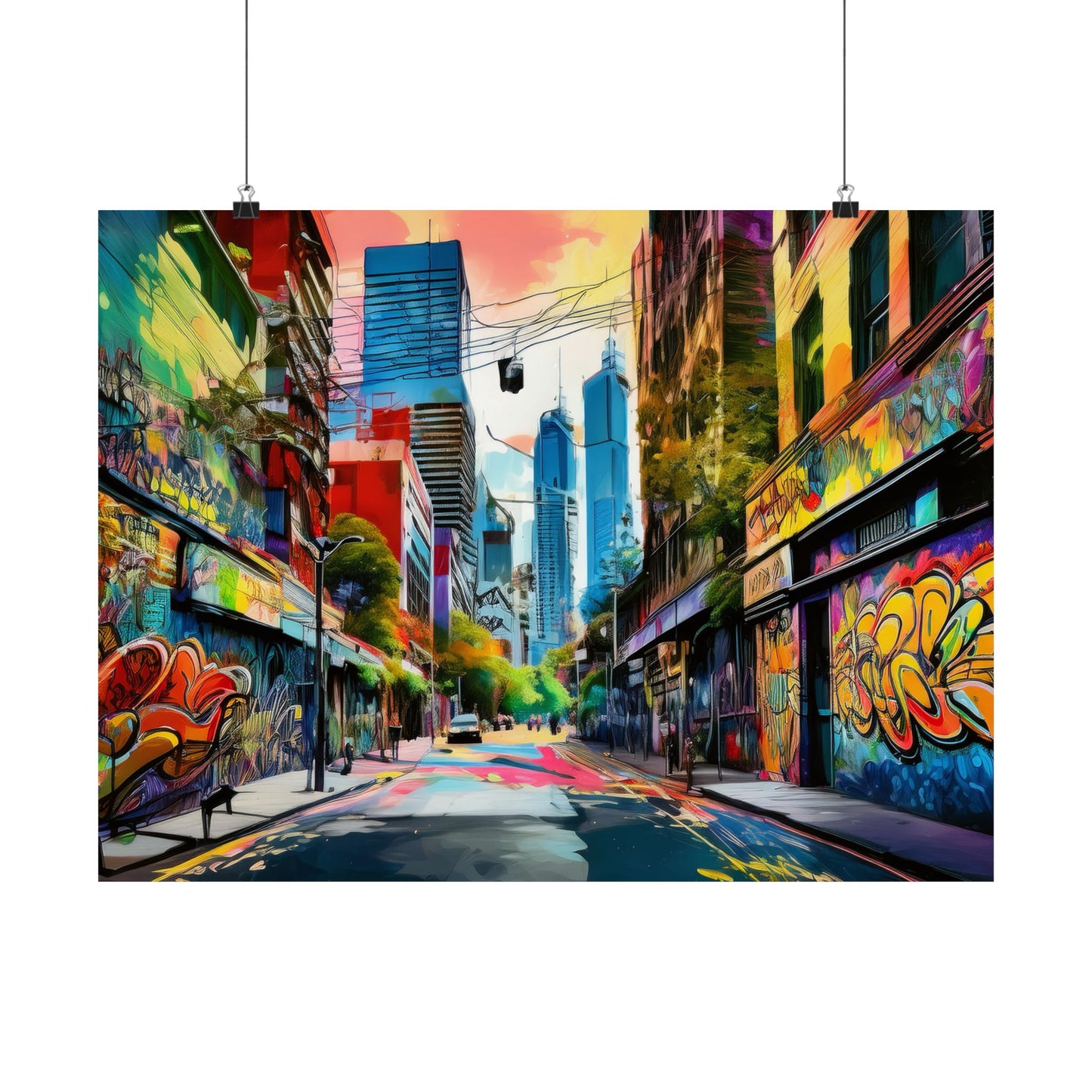 Melbourne Street Graffiti Australia Print | Style 1 | Wall Art | Wall Print