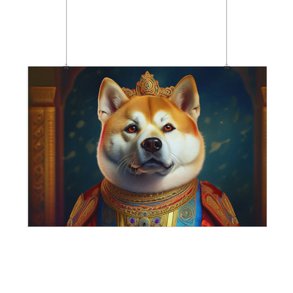 Shiba Dog Renaissance Portrait Print,  Art Print, Wall Decor Gift, Animal Lover Home Decor, wall prints, wall art