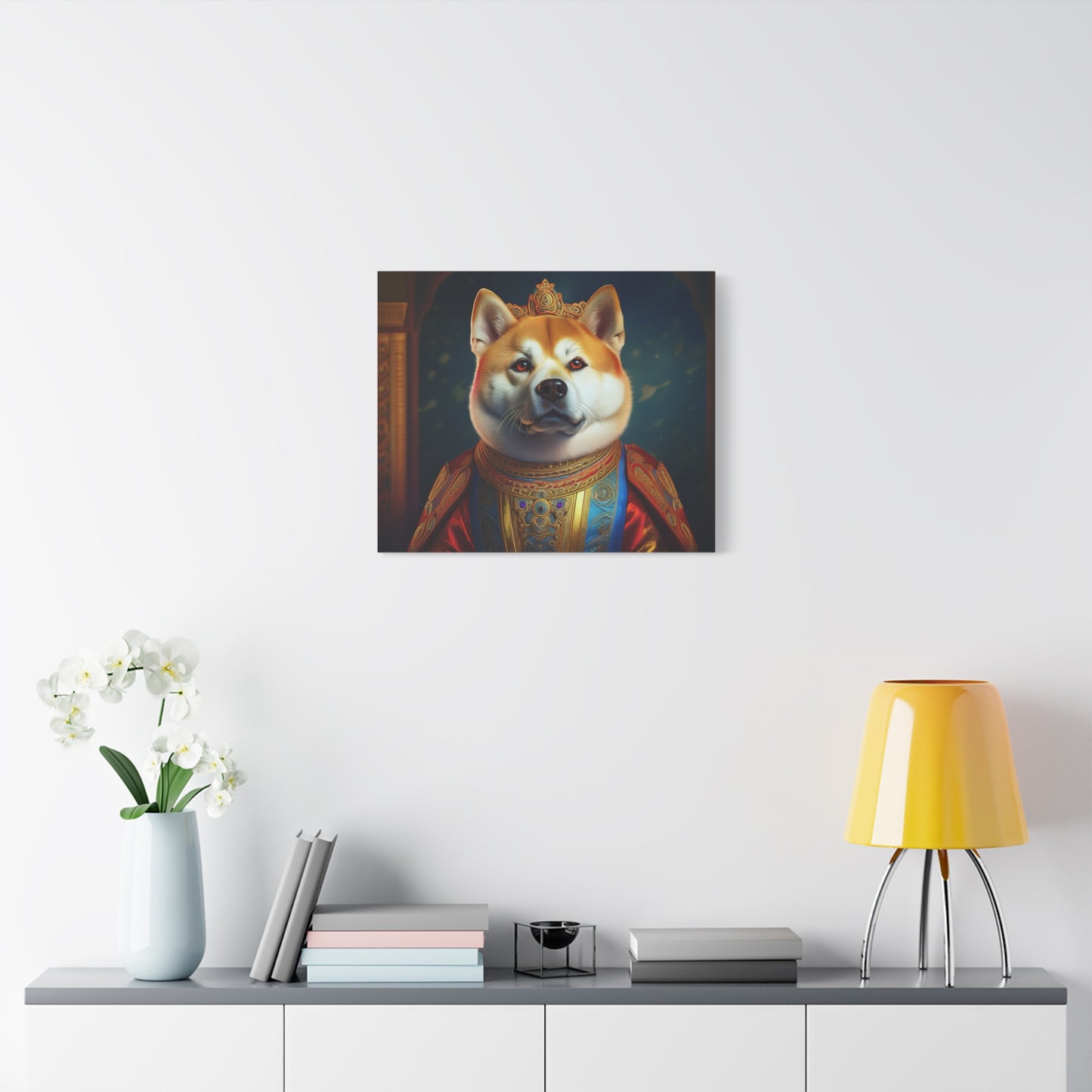 Shiba Renaissance Pet Portrait on Canvas, wall art, wall print, dog portrait, dog art