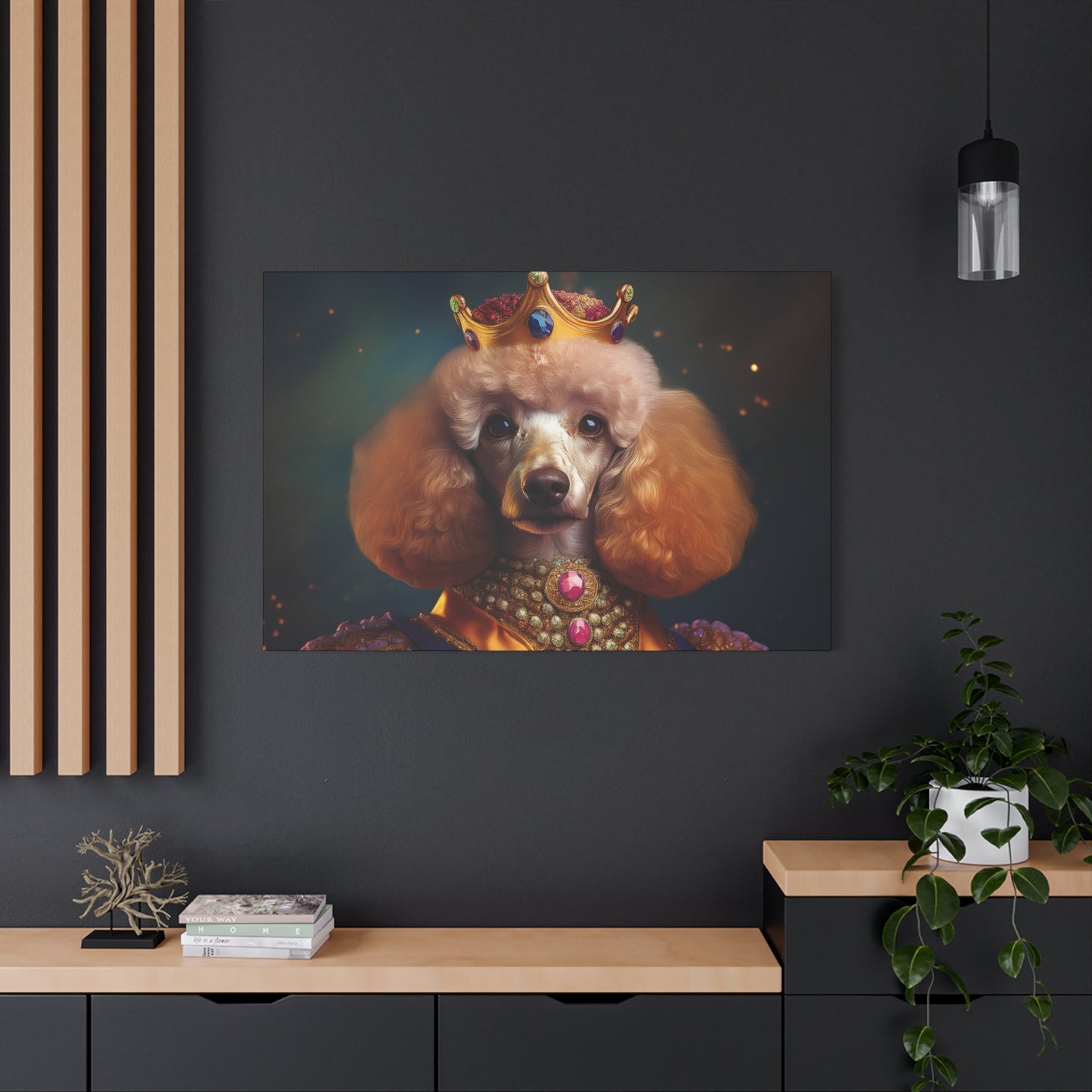 Poodle Pet Dog Renaissance Portrait on Canvas | Wall art | wall print
