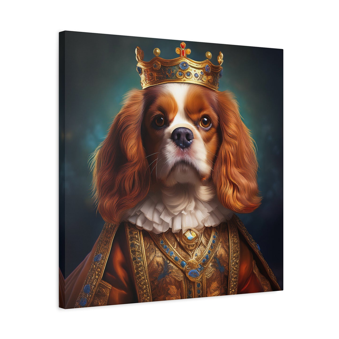 Cavalier King Charles Spaniel Renaissance Pet Portrait on Canvas | Wall art | wall print