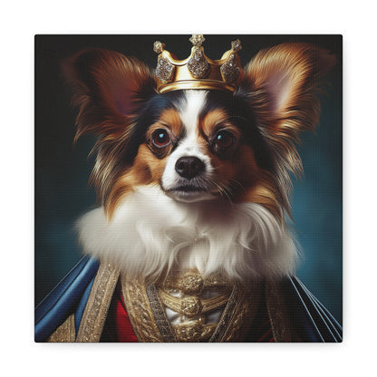 Papillon Pet Portrait Renaissance on Canvas, wall art, wall print, dog portrait, dog art