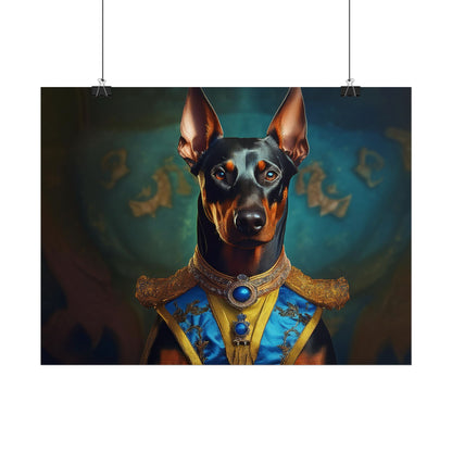 Doberman Pinscher Renaissance  Dog Pet Portrait Print | Wall Art | Wall Print | Dog Art