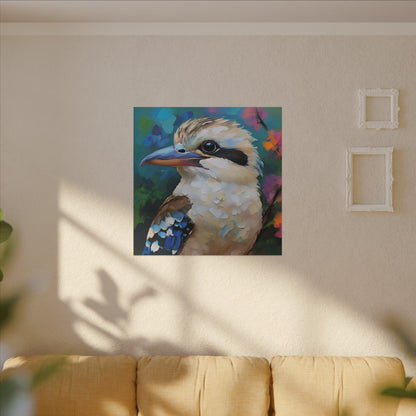 Vibrant Kookaburra Australia Bird Canvas Print,  Nature Lover Gift, Wall Print, Australia Art, Bird Art