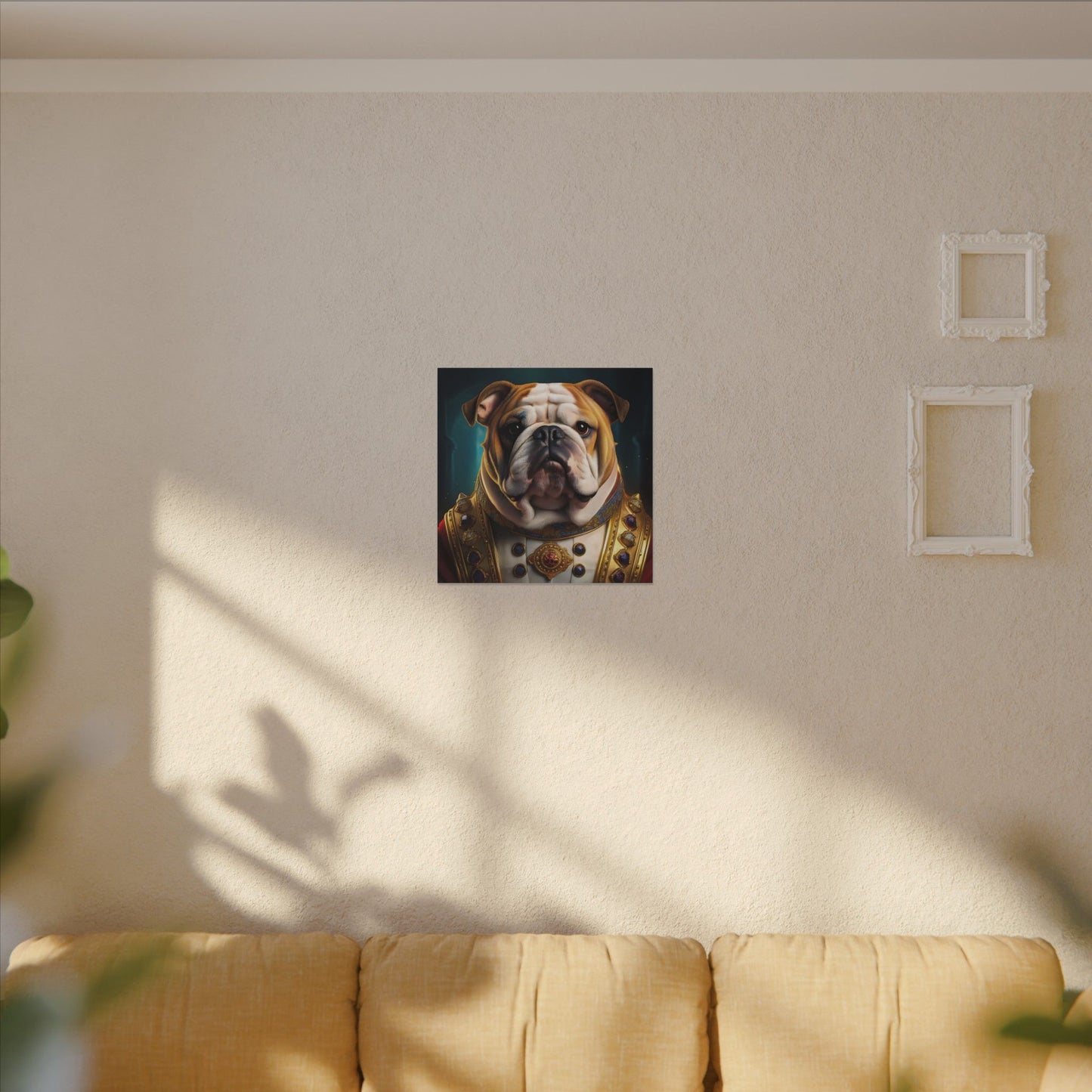 English Bulldog Pet Portrait Renaissance - Canvas, wall art, wall print, dog portrait, dog art