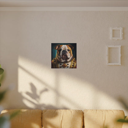 English Bulldog Pet Portrait Renaissance - Canvas, wall art, wall print, dog portrait, dog art
