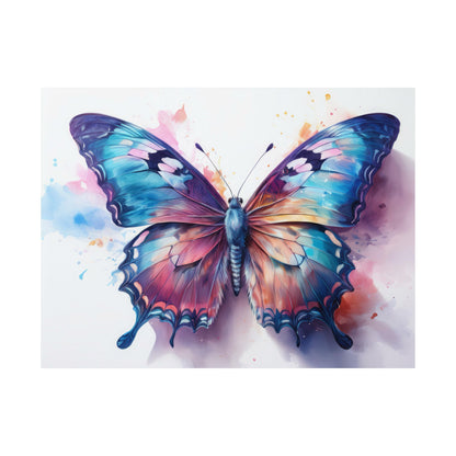 Teal, Blue & Purple Butterfly Alcohol Ink Wall Art |  Butterfly wall art | Wall Art | Wall Print