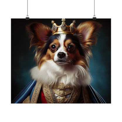 Papillon Renaissance Pet Portrait Print, Papillon Art Print, wall art, wall print