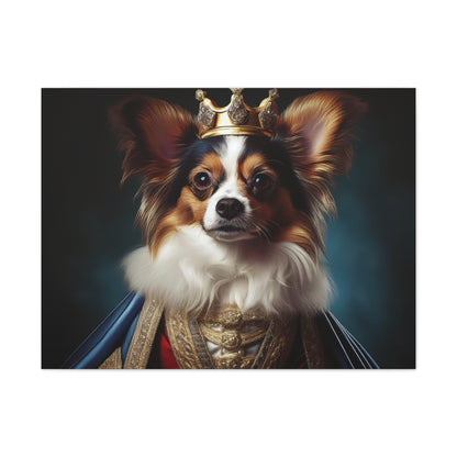 Papillon Pet Portrait Renaissance on Canvas, wall art, wall print, dog portrait, dog art