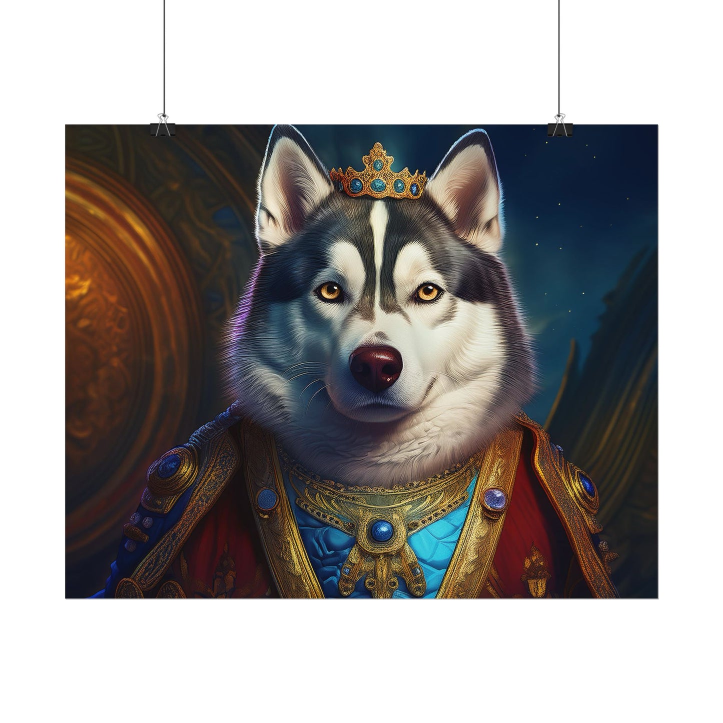Siberian Husky Renaissance Pet Portrait Print, Siberian Husky Art Print, Wall Decor, Art Gift, dog wall art, wall art, wall print