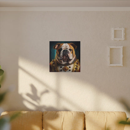 English Bulldog Pet Portrait Renaissance - Canvas, wall art, wall print, dog portrait, dog art
