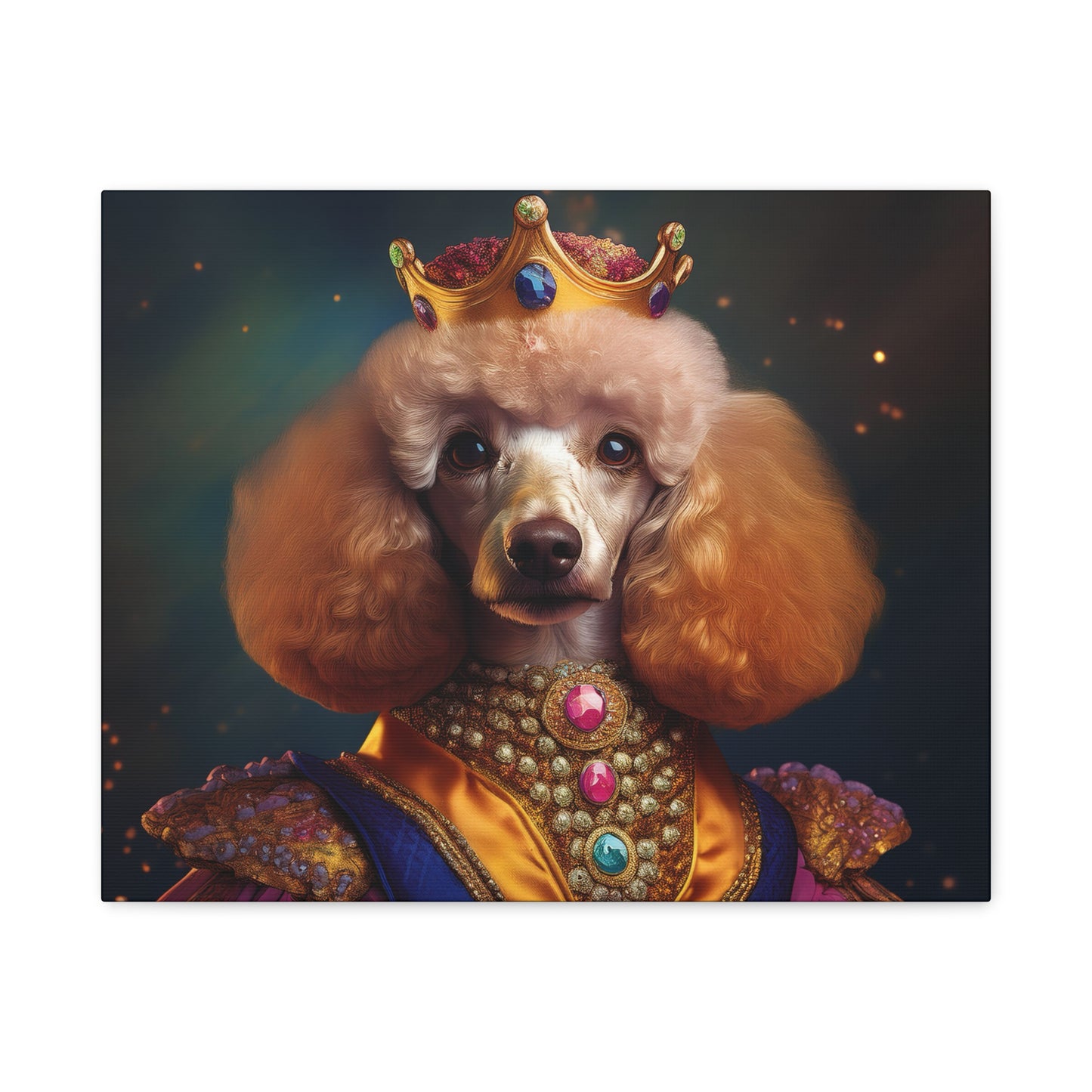 Poodle Pet Dog Renaissance Portrait on Canvas | Wall art | wall print
