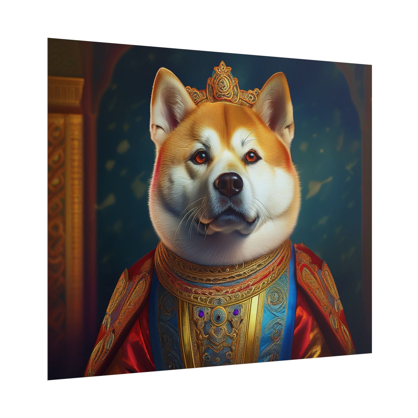 Shiba Dog Renaissance Portrait Print,  Art Print, Wall Decor Gift, Animal Lover Home Decor, wall prints, wall art