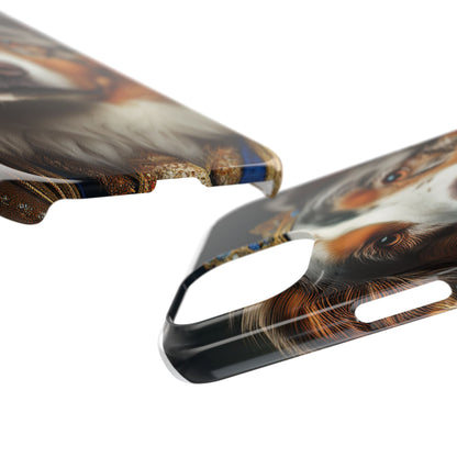 Australian Shepherd Renaissance Dog Portrait Slim Phone Case