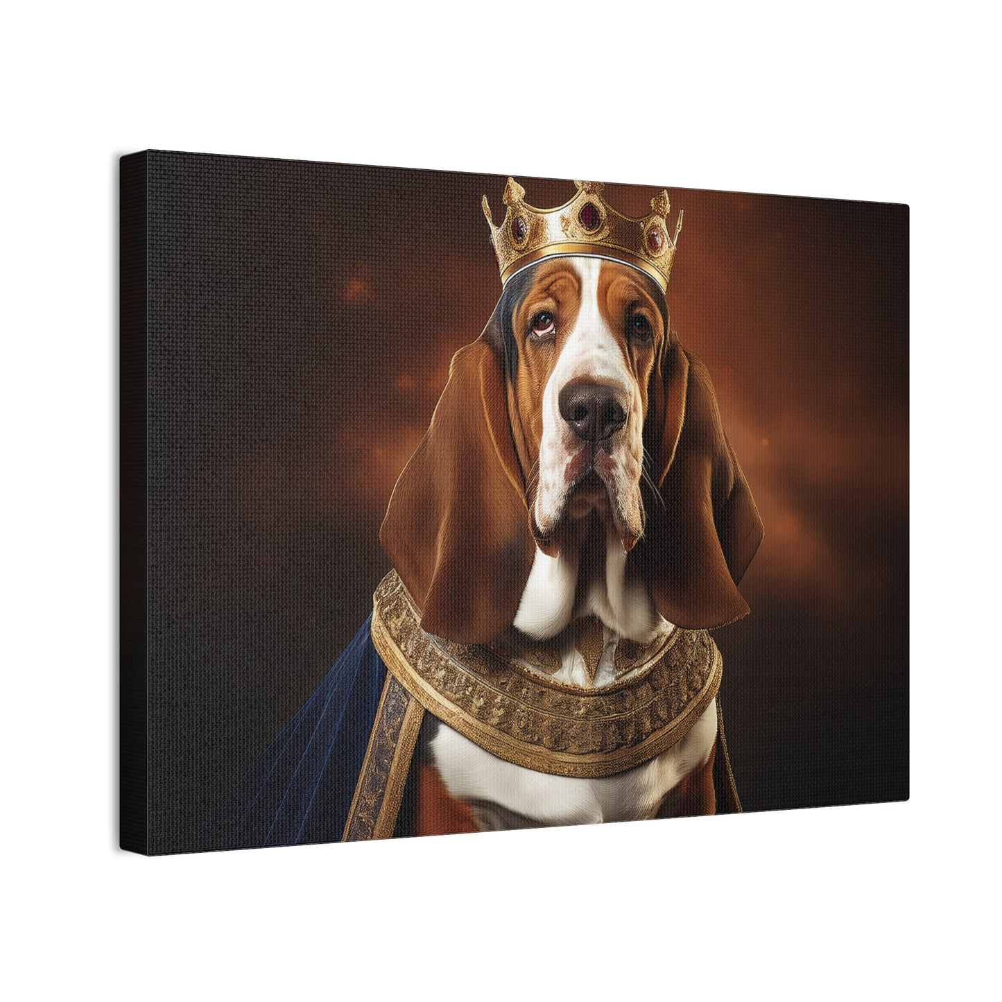 Basset Hound Renaissance Pet Portrait on Canvas | Wall art | wall print | Dog Art