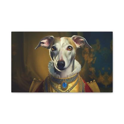 Whippet Pet Portrait Renaissance Print - Canvas, wall art, wall print, dog portrait, dog art