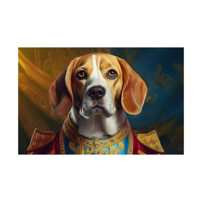 Beagle Renaissance Dog Portrait Art Print, Wall Decor Gift, Wall Prints, Wall Art