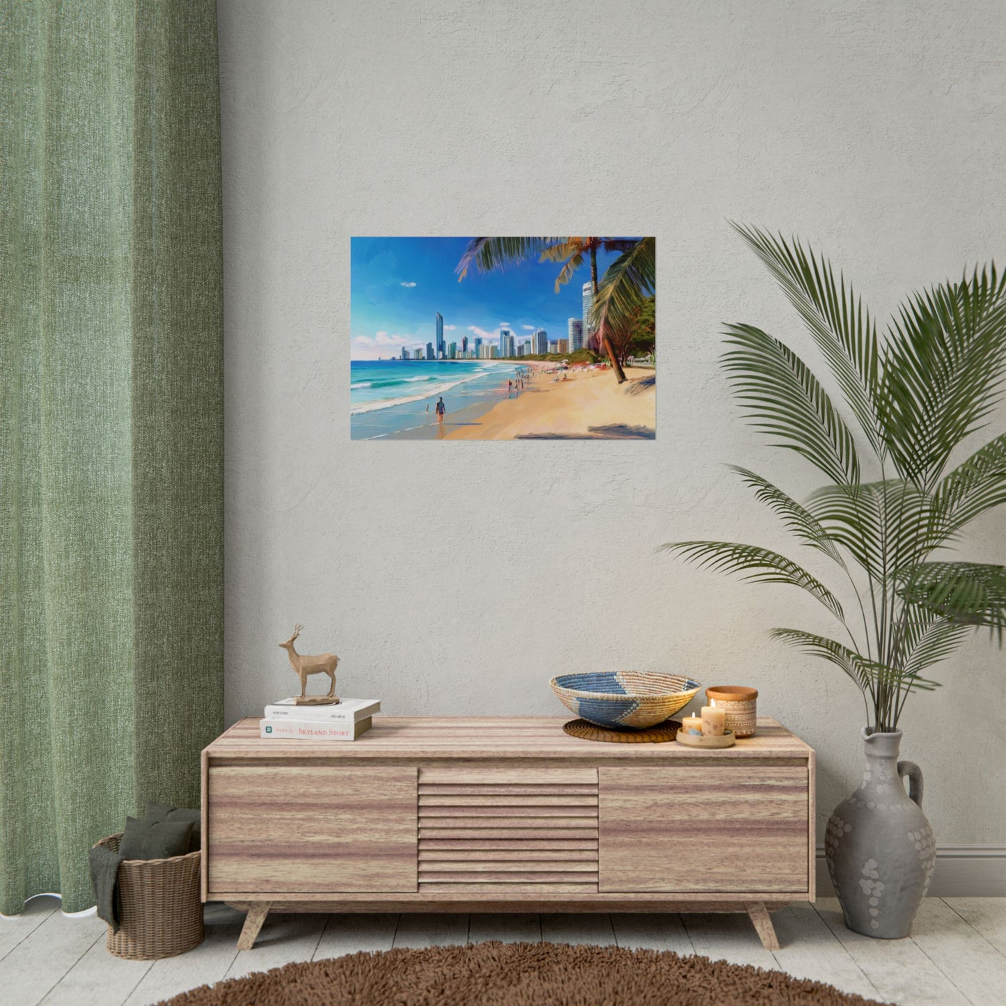 Surfers Paradise Beach Australia Coastal Print | Style 1 | Wall Art | Wall Print