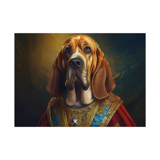 Bloodhound Renaissance Dog Portrait Art Print, Wall Decor Gift, Animal Lover Home Decor, Dog Wall Art