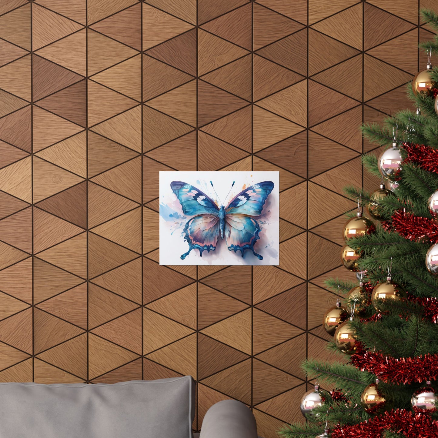 Teal, Blue & Pink Butterfly Alcohol Ink Wall Art |  Butterfly wall art | Wall Art | Wall Print
