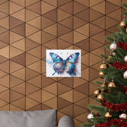 Teal, Blue & Pink Butterfly Alcohol Ink Wall Art |  Butterfly wall art | Wall Art | Wall Print