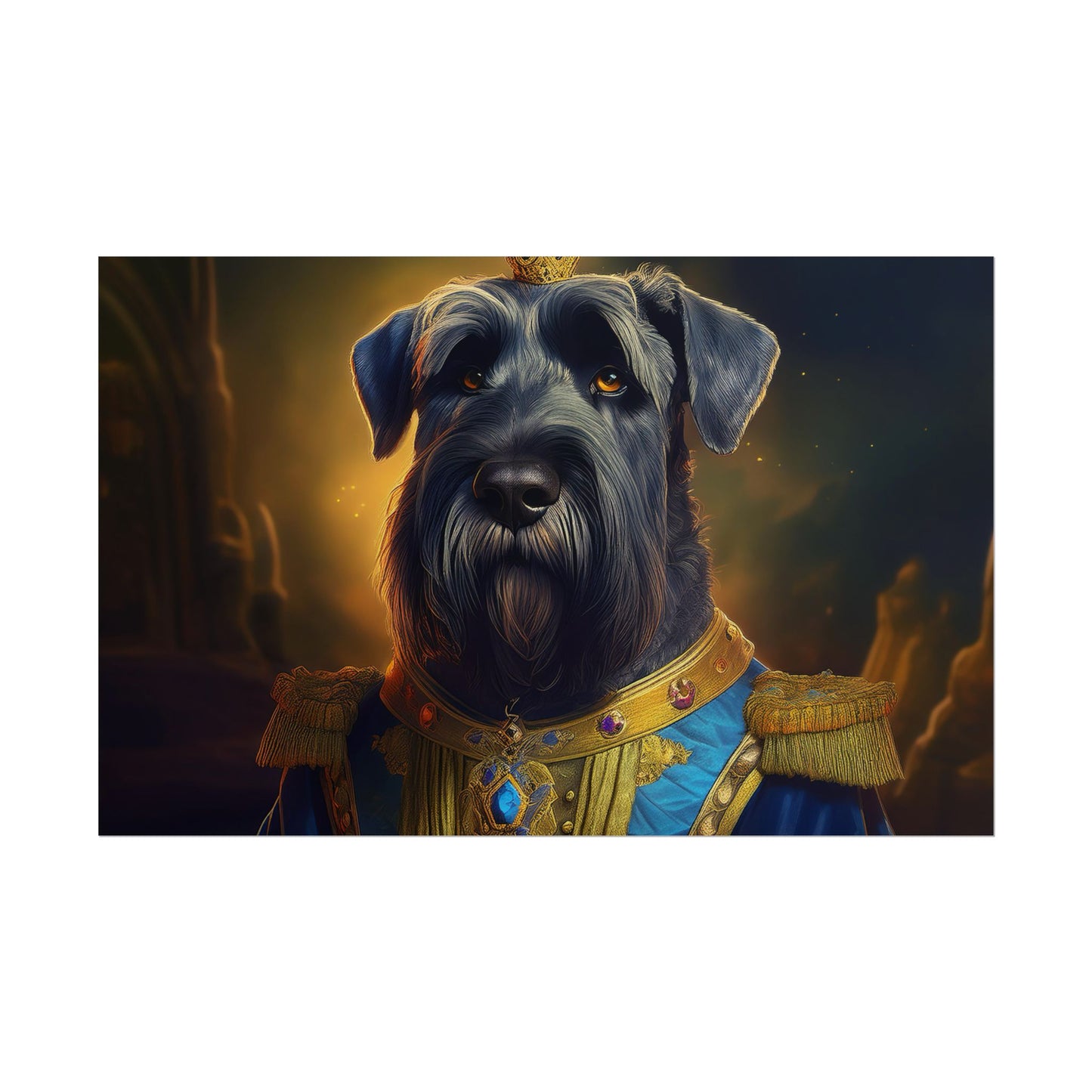 Giant Schnauzer Pet Renaissance Portrait Print, Dog Lover Wall Print | Wall Art | Wall Print