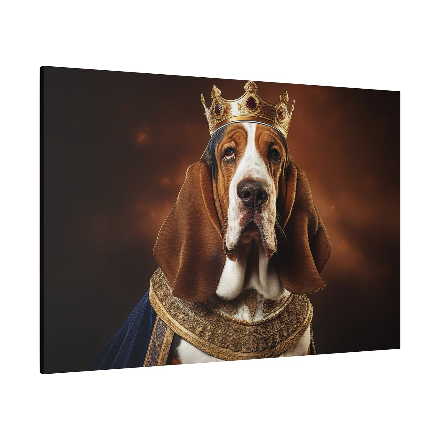 Bassett Hound Renaissance Pet Portrait on Canvas | Wall art | wall print | Dog Art