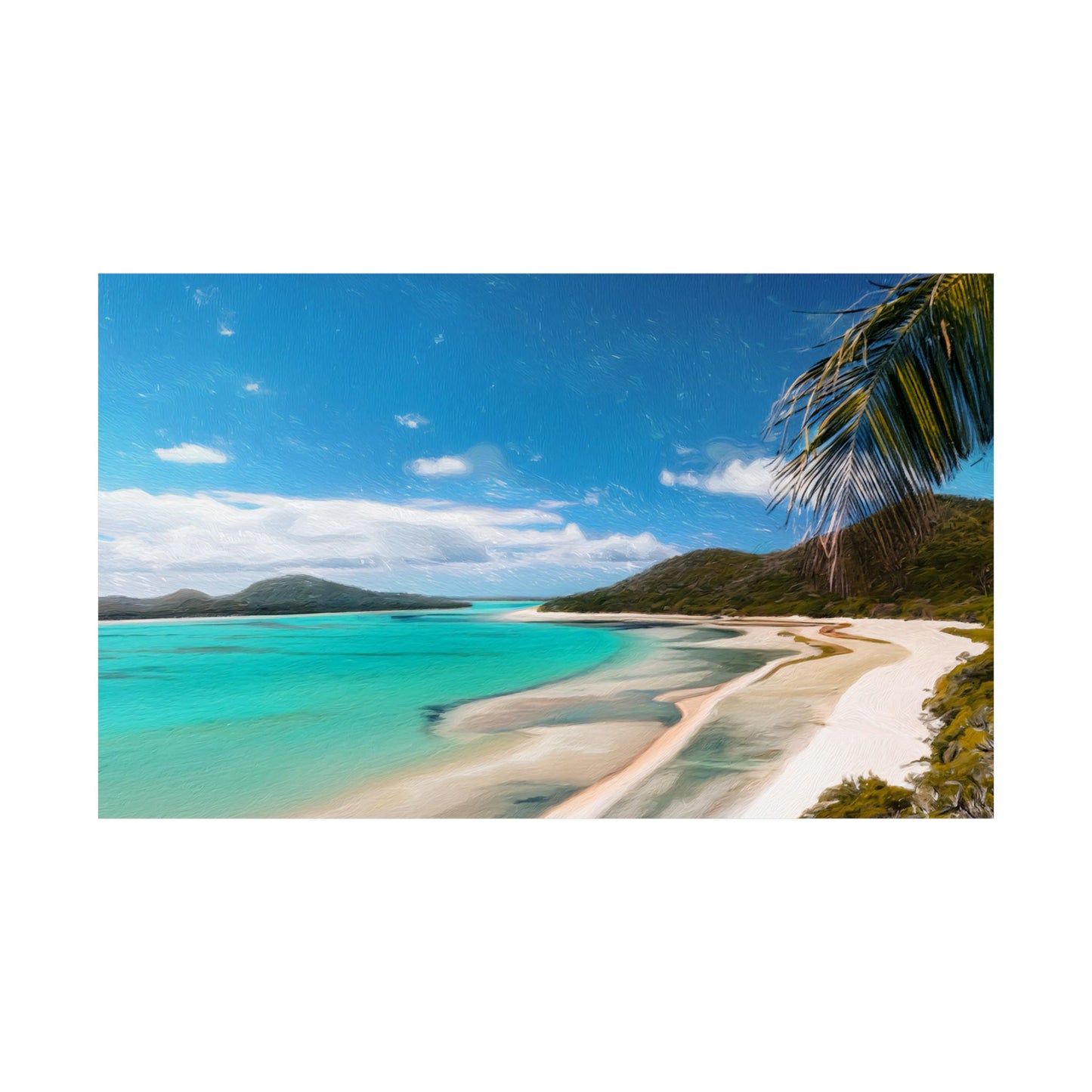 Whitehaven Beach Australia Coastal Print | Style 1 | Wall Art | Wall Print