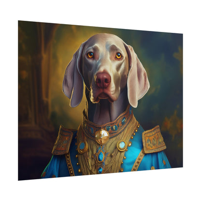 Weimaraner Renaissance Pet Portrait Print, wall print, wall art, Animal Lover Home Decor, Dog Wall Art