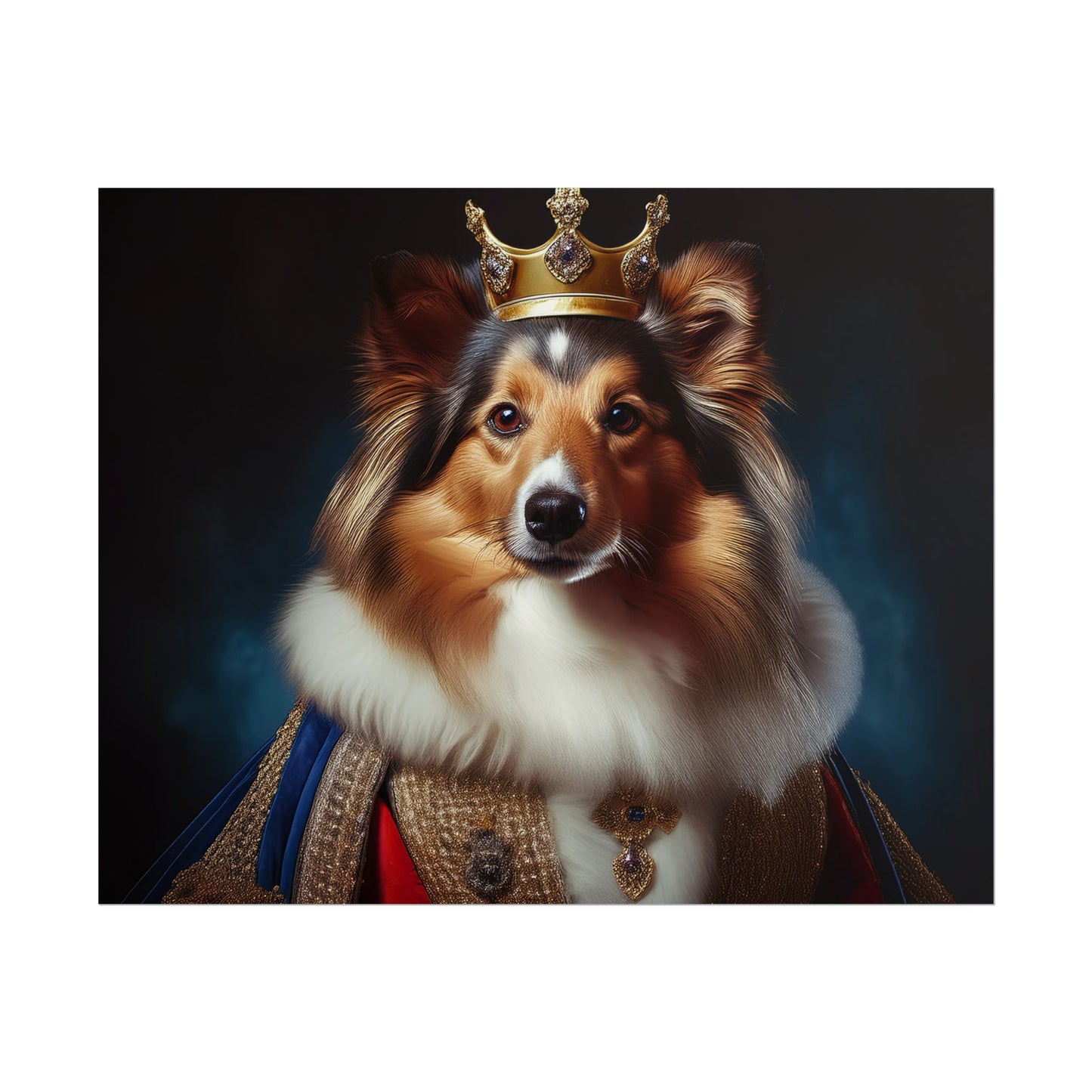 Shetland Sheepdog Renaissance Dog Portrait Art Print, Wall Decor Gift, Animal Lover Home Decor, Dog Wall Art